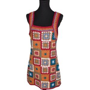 Crochet Granny Square Dress MEDIUM